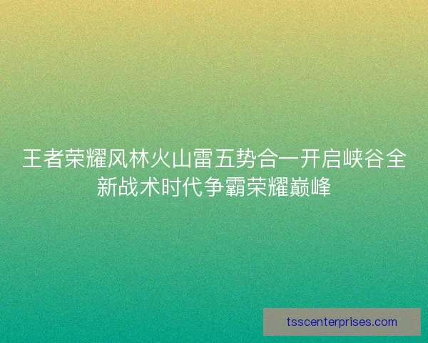 王者荣耀风林火山雷五势合一开启峡谷全新战术时代争霸荣耀巅峰