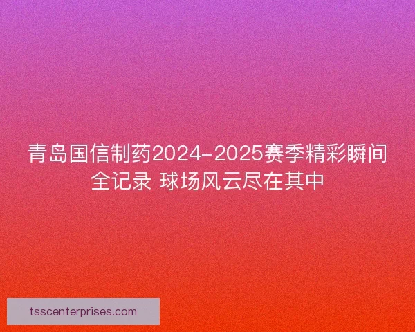 青岛国信制药2024-2025赛季精彩瞬间全记录 球场风云尽在其中
