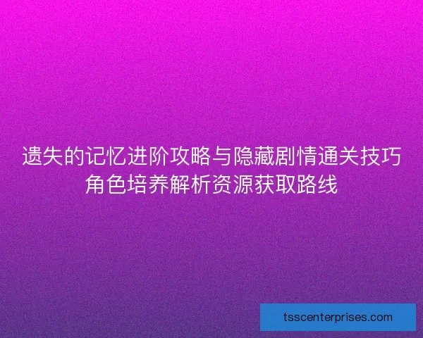 遗失的记忆进阶攻略与隐藏剧情通关技巧角色培养解析资源获取路线