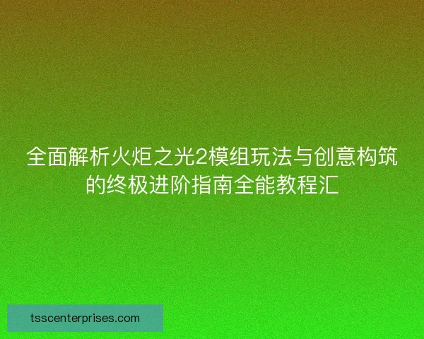 全面解析火炬之光2模组玩法与创意构筑的终极进阶指南全能教程汇